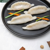 Dumplings de verduras cristalinos